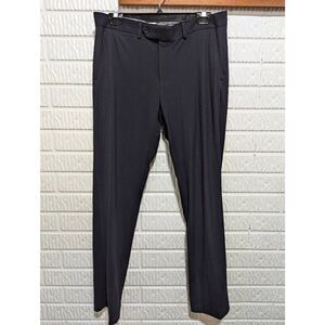 Studio Zanetti Men's Dark Blue Mid-Rise Solid Stretch Knit Pants Size 34/32